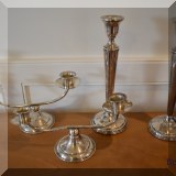 S01. Weighted sterling silver candlesticks. 